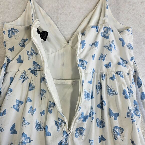 B Smart Dress Juniors Womens Sz 7 Mini Tiered Butterfly Y2K Coquette Babydoll - Picture 4 of 15